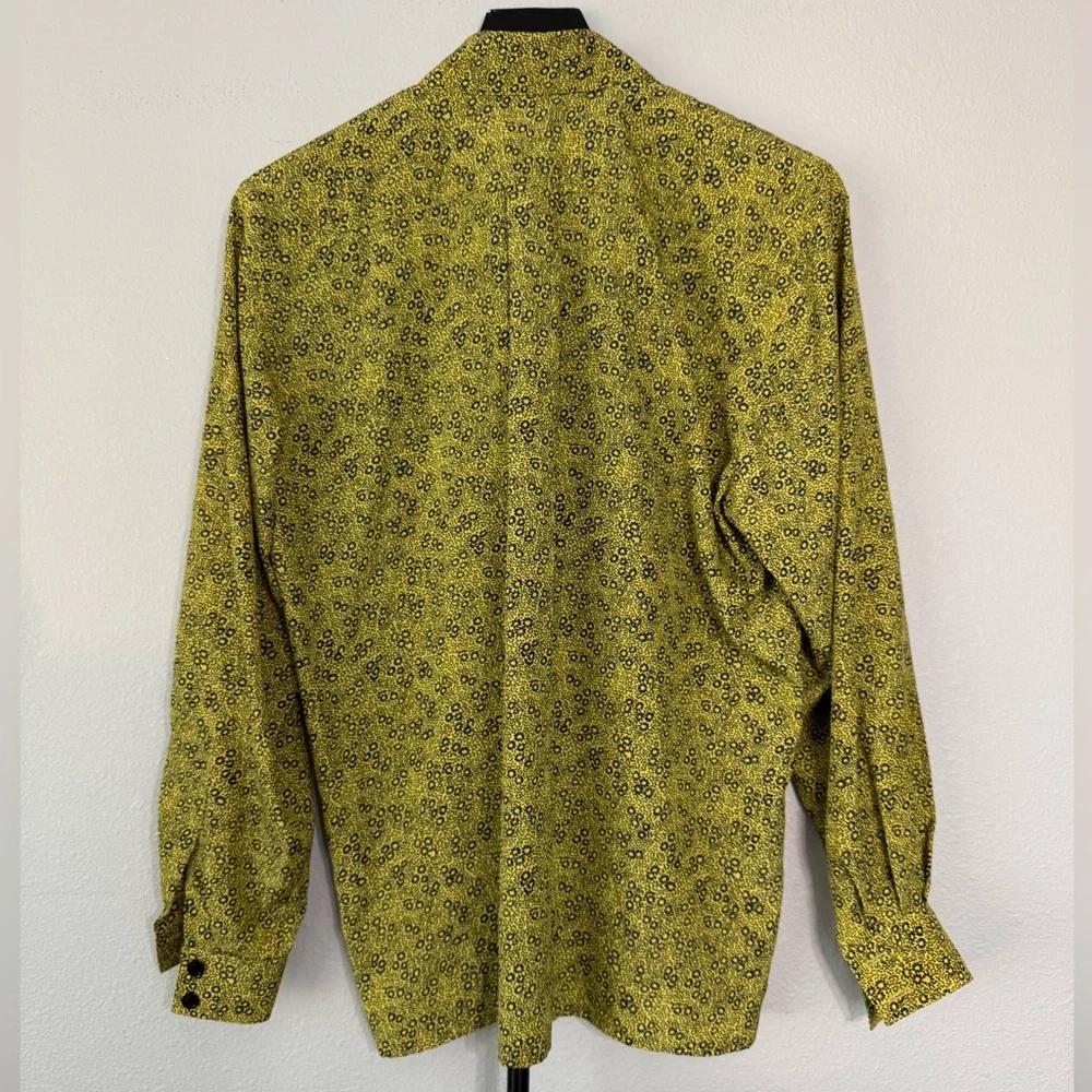 Escada Margaretha Ley Floral Blouse Button Down Designer Luxury Women Size 6 - Picture 6 of 10